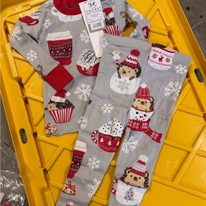 Gray and Red Hedgehog Pajama Set